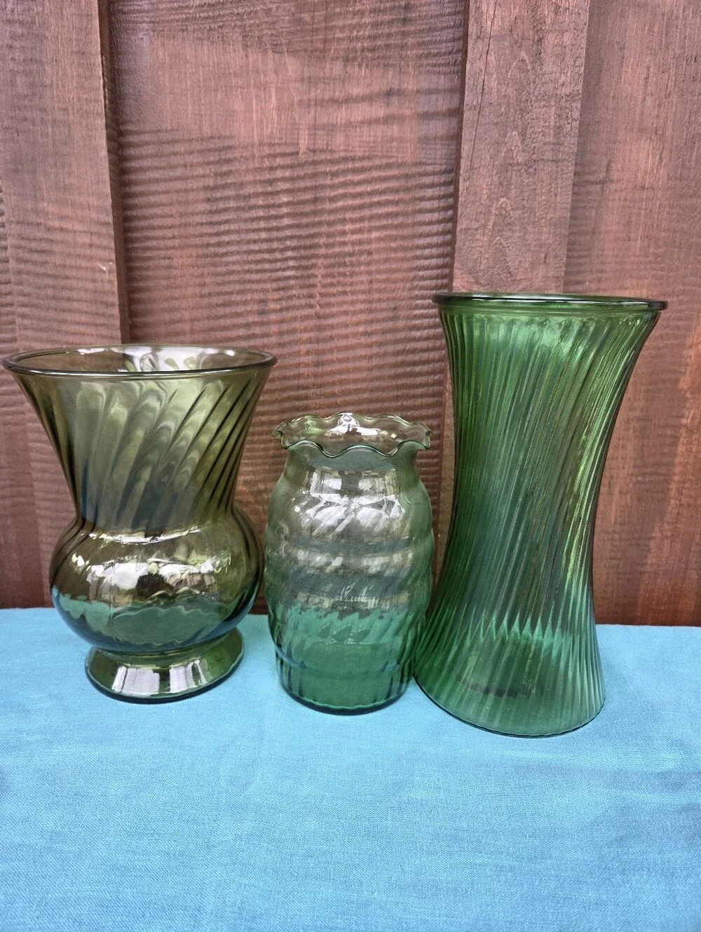 Vintage green glass